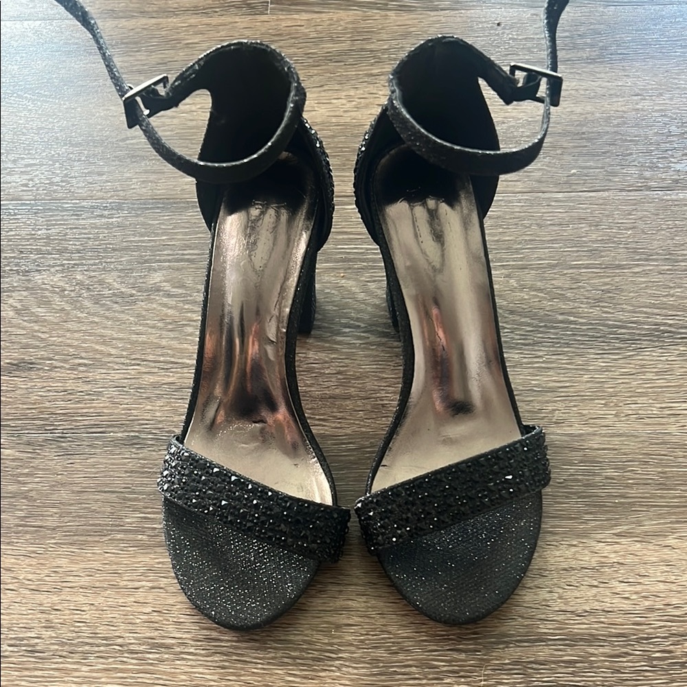 Elegant Black Sparkling Heels